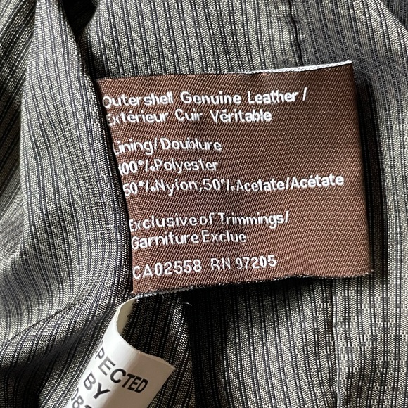 Danier Genuine Brown Leather Jacket with zipper. Fitted - Picture 7 of 7